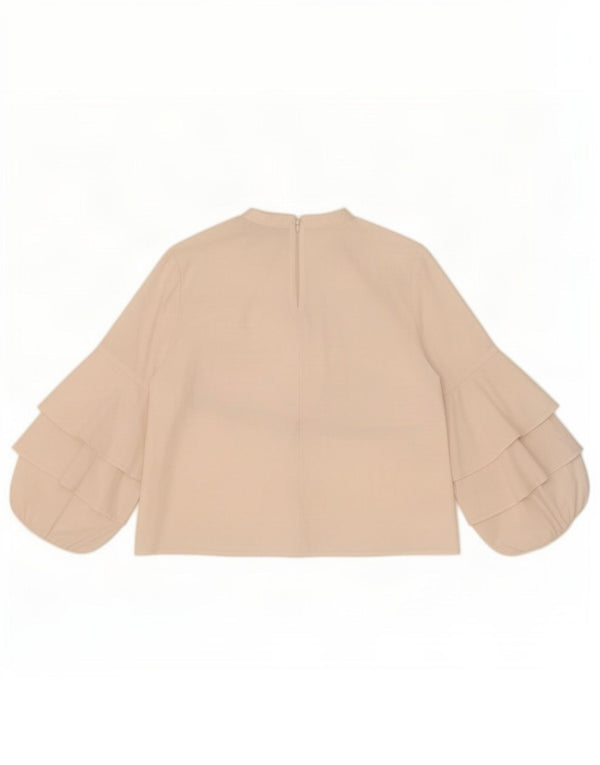 Zara Womens 3/4 Sleeve Blouse Top UK 4 XS White