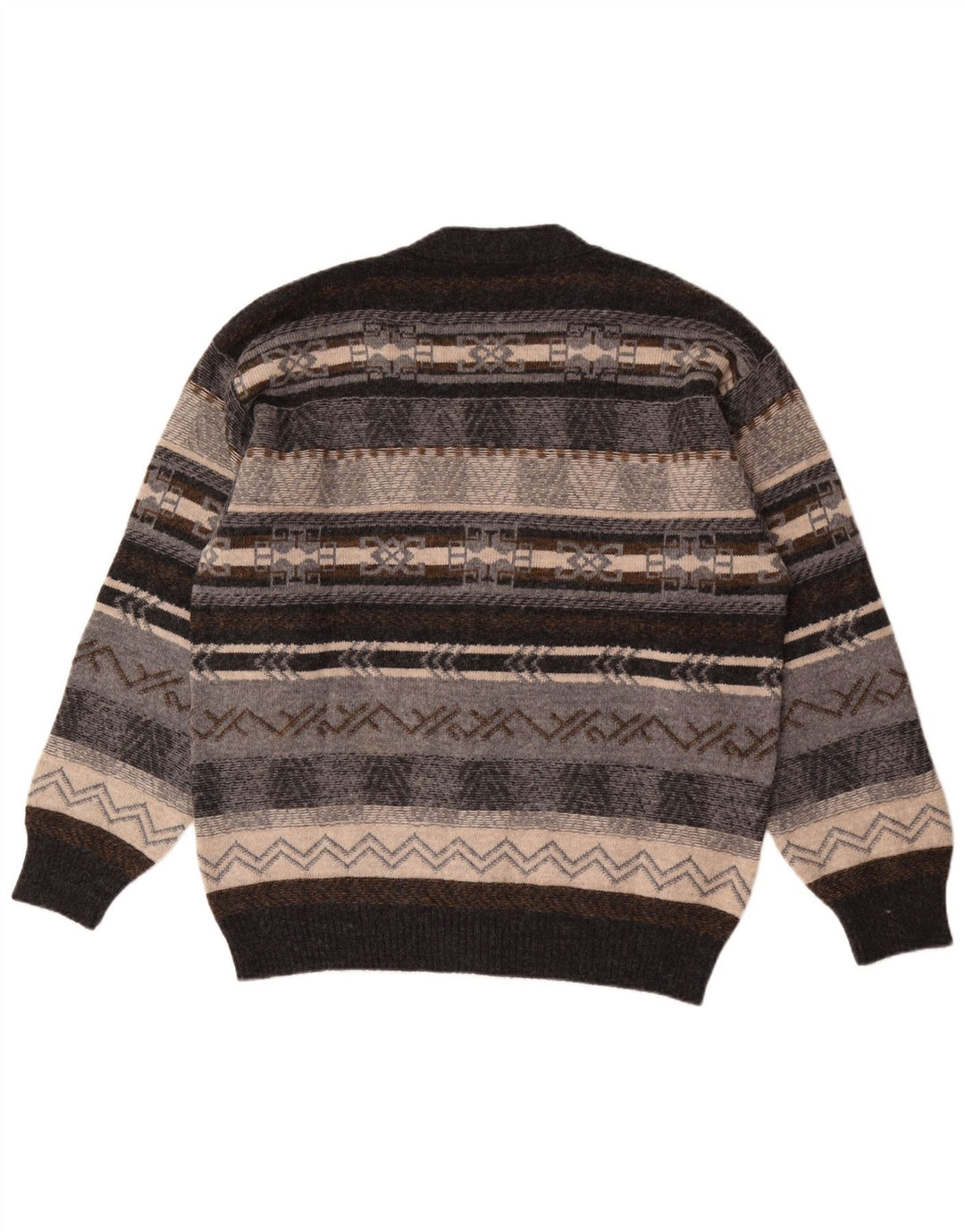 Ανδρικό πουλόβερ Gioferrari Cardigan IT 54 XL Γκρι γεωμετρικό μαλλί