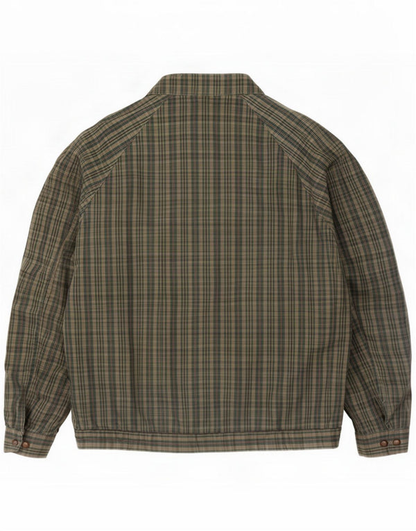 Vintage Ανδρικό Bomber Jacket IT 46 Small Green Check