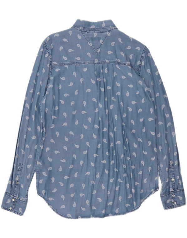 Tommy Hilfiger Γυναικείο Τζιν Πουκάμισο UK 14 Medium Blue Paisley Lyocell