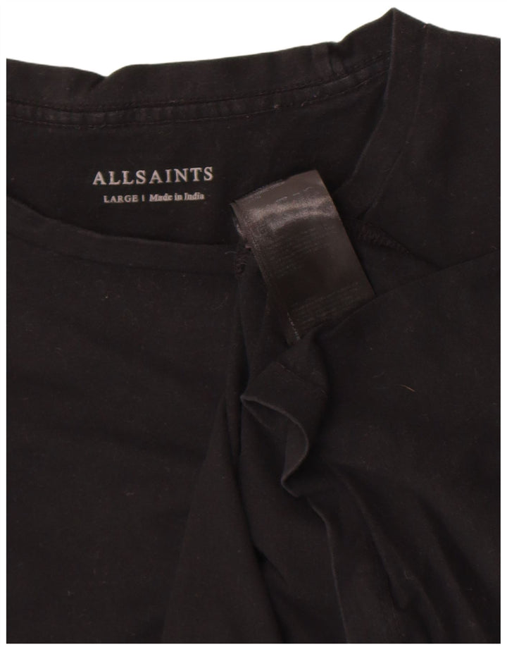 Ανδρικό T-Shirt All Saints Top μεγάλο μαύρο βαμβακερό