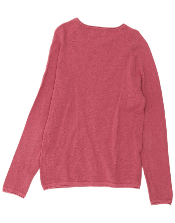 Ανδρικό πουλόβερ Jack & Jones Boat Neck Jumper Μεσαίο ροζ βαμβακερό