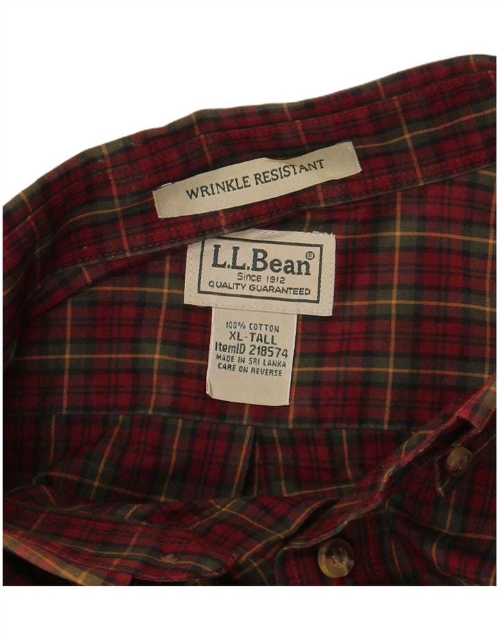 Ανδρικό ψηλό πουκάμισο L.L.Bean XL βαμβακερό μπορντό