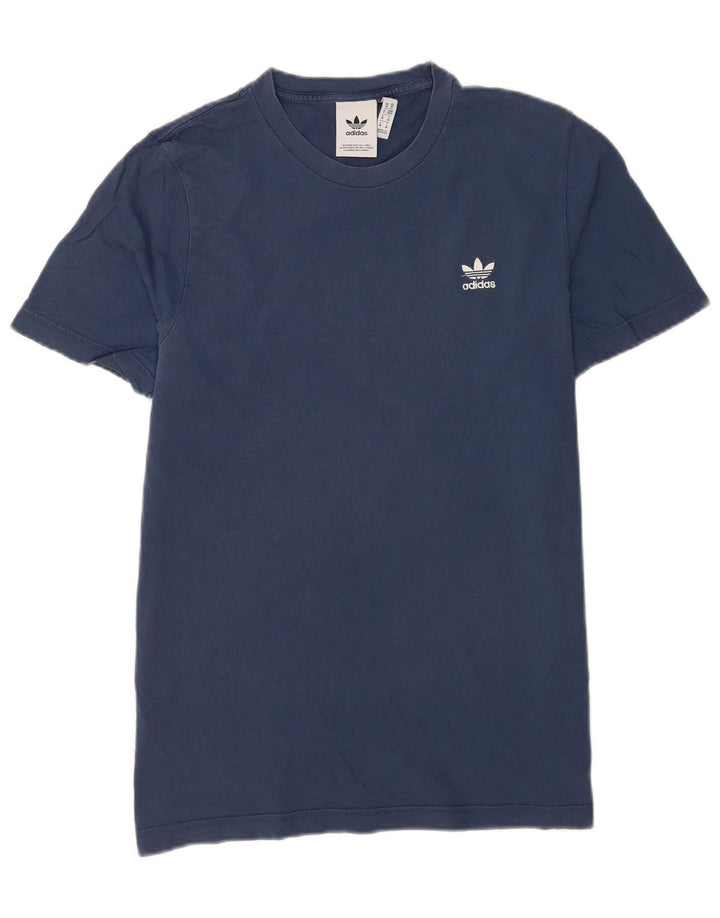 Ανδρικό T-Shirt Adidas Top Βαμβακερό μεσαίο Navy Blue