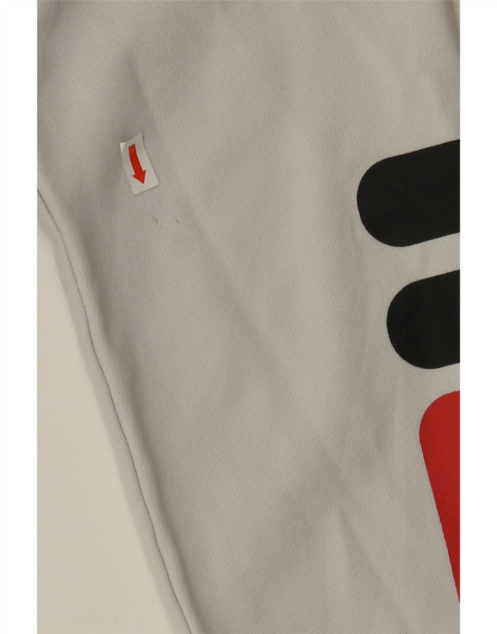 FILA Womens Graphic Sweatshirt Jumper UK 10 Small Black Colourblock Vintage Fila and Second-Hand Fila from Messina Hembry 