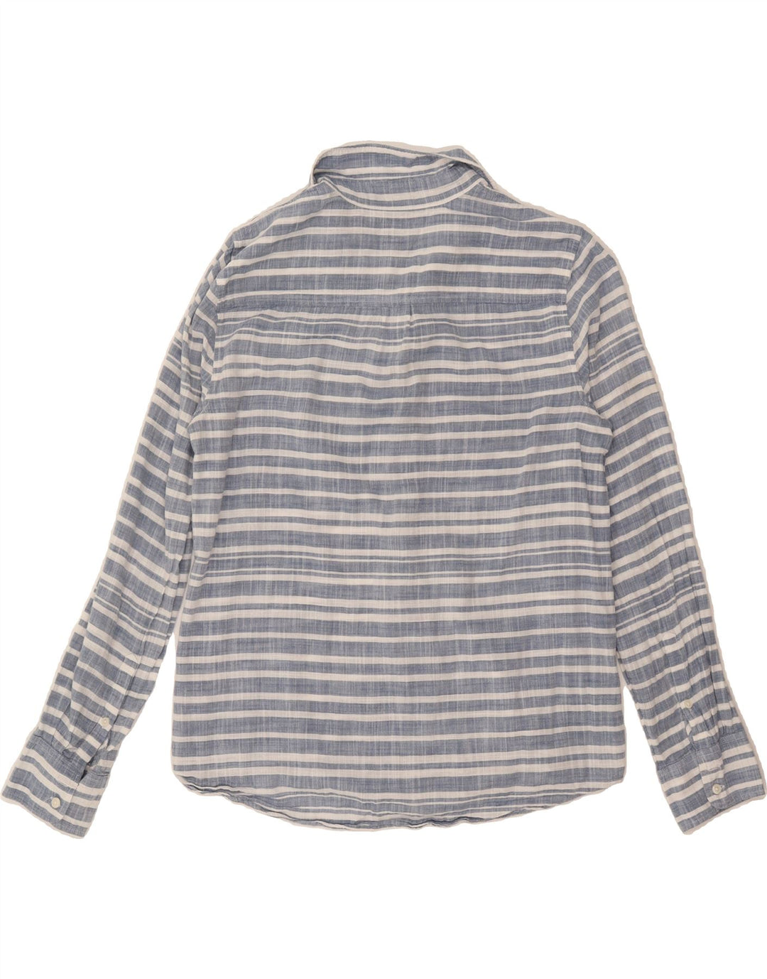 J. CREW Womens Shirt UK 14 Medium Blue Striped Cotton Vintage J. Crew and Second-Hand J. Crew from Messina Hembry 