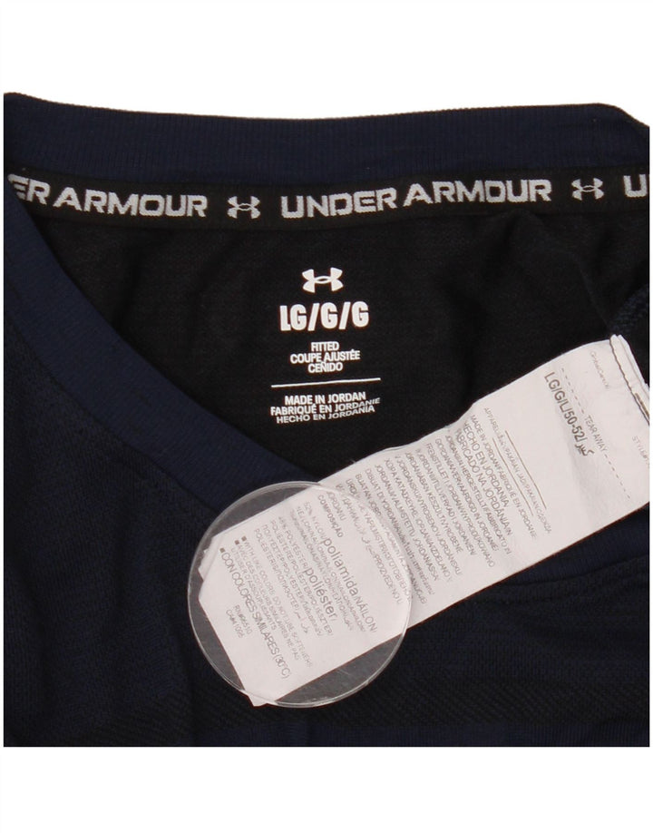 Ανδρικό T-Shirt Under Armour Top Large Navy Blue Nylon