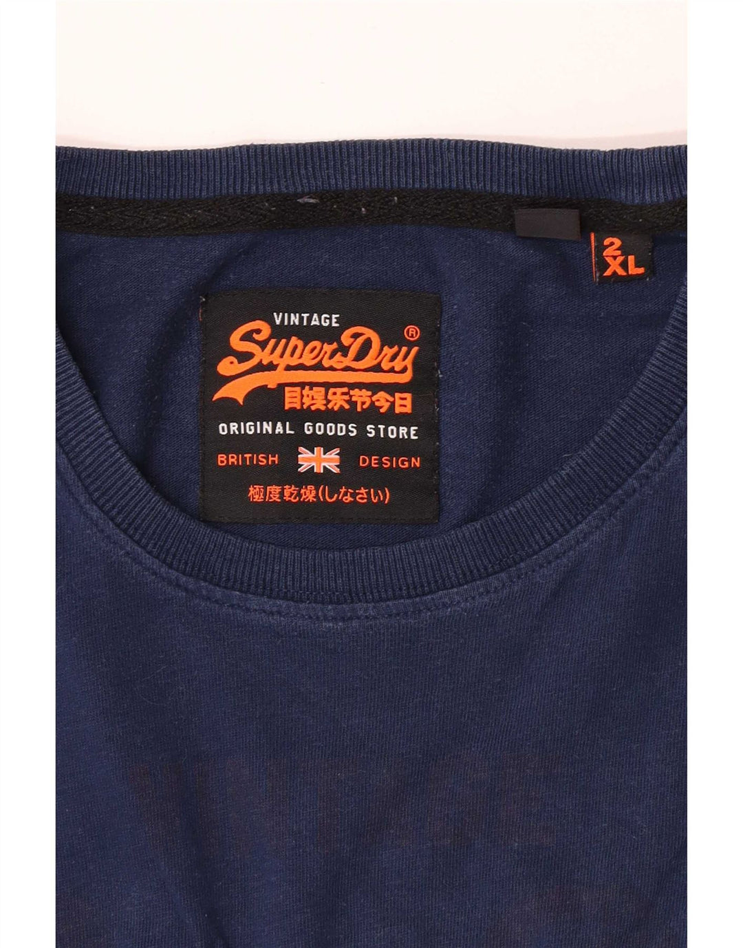 Superdry Ανδρικό Extra Slim γραφικό μακρυμάνικο μπλουζάκι 2XL μπλε