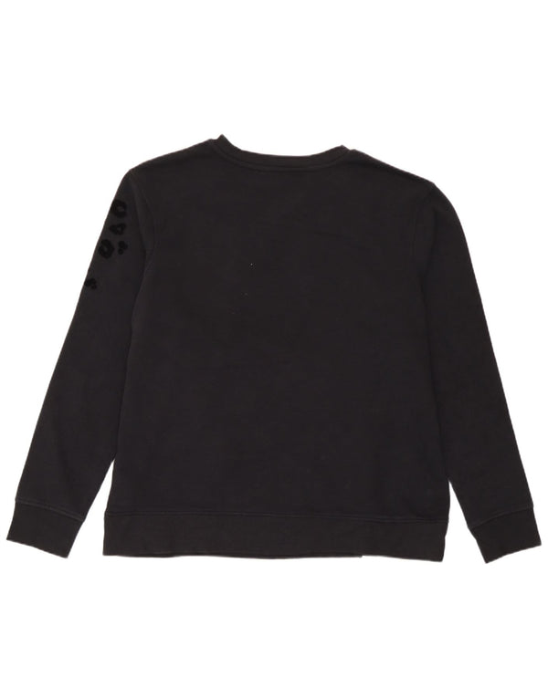 Marks & Spencer Γυναικεία φούτερ Jumper UK 14 Medium Black Animal print