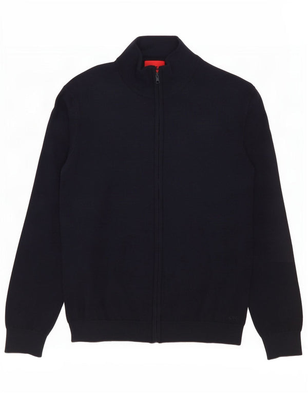 Πουλόβερ Hugo Boss Boys Ζακέτα 13-14 ετών Μεγάλο Μαλλί Navy Blue