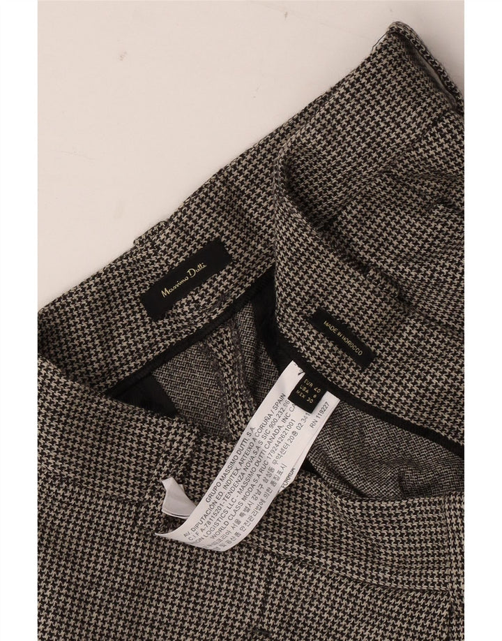 MASSIMO DUTTI Γυναικείο Cropped Παντελόνι EU 40 Medium W30 L25 Grey