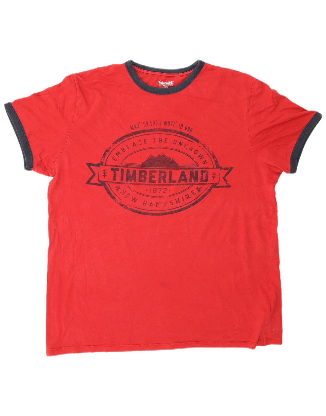Ανδρικό γραφικό T-Shirt Timberland Top XL Red Cotton