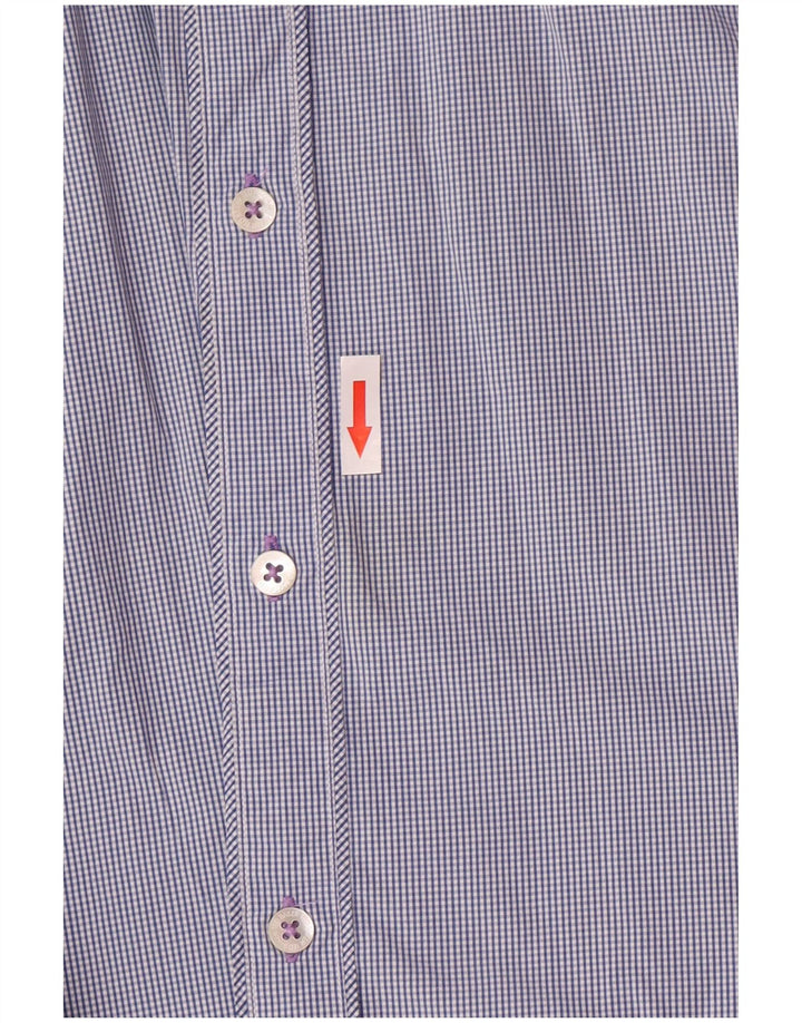 Ανδρικό πουκάμισο Ted Baker νούμερο 6 2XL Navy Blue Check