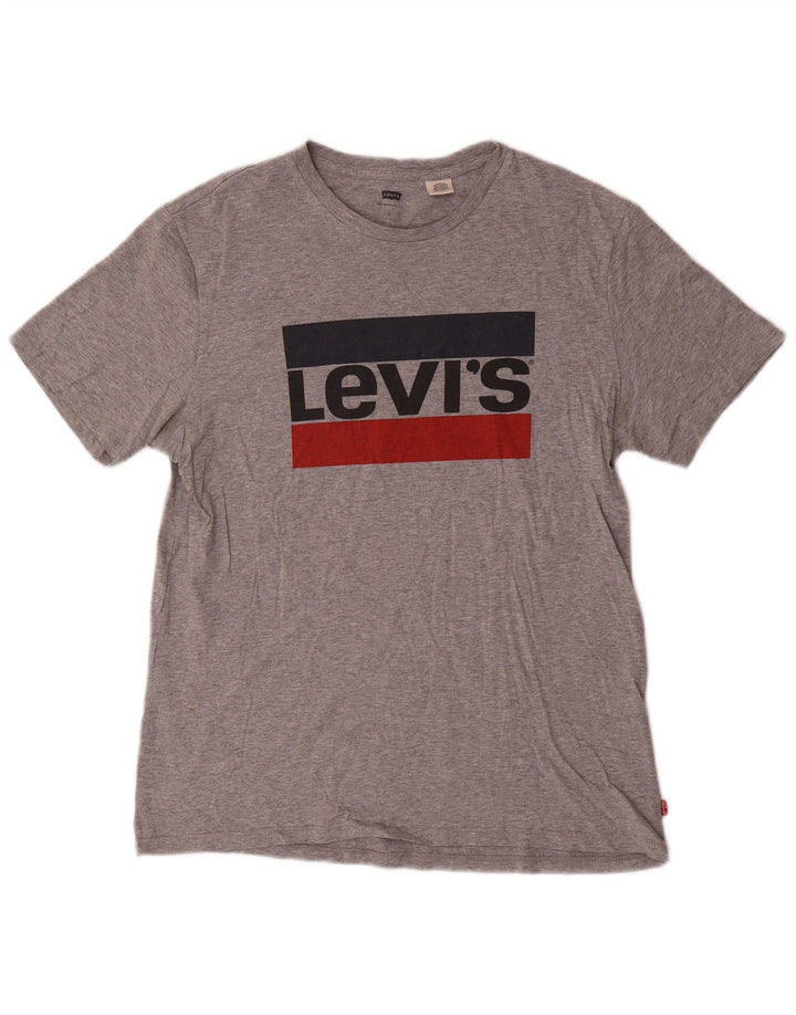 Ανδρικό γραφικό T-Shirt Levi's Top Large Grey Flecked