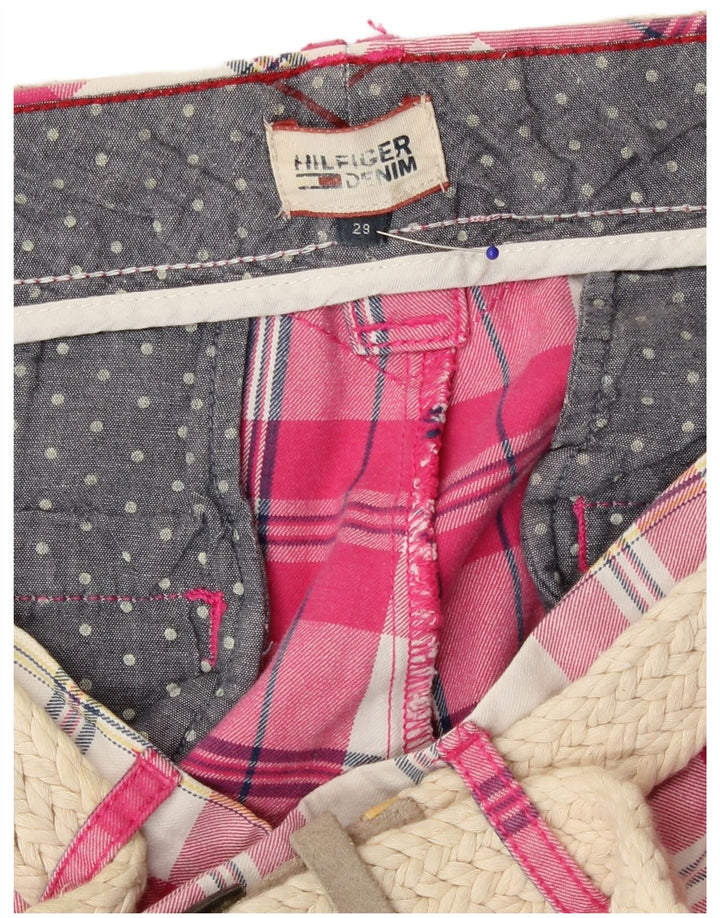Γυναικείο σορτς Chino Tommy Hilfiger W29 Μεσαίο ροζ καρό βαμβακερό