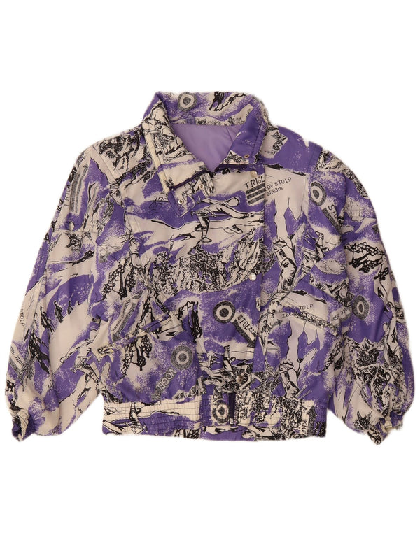 YASSA Γυναικείο Μπουφάν Γραφικών Σκι UK 18 XL Purple Colourblock