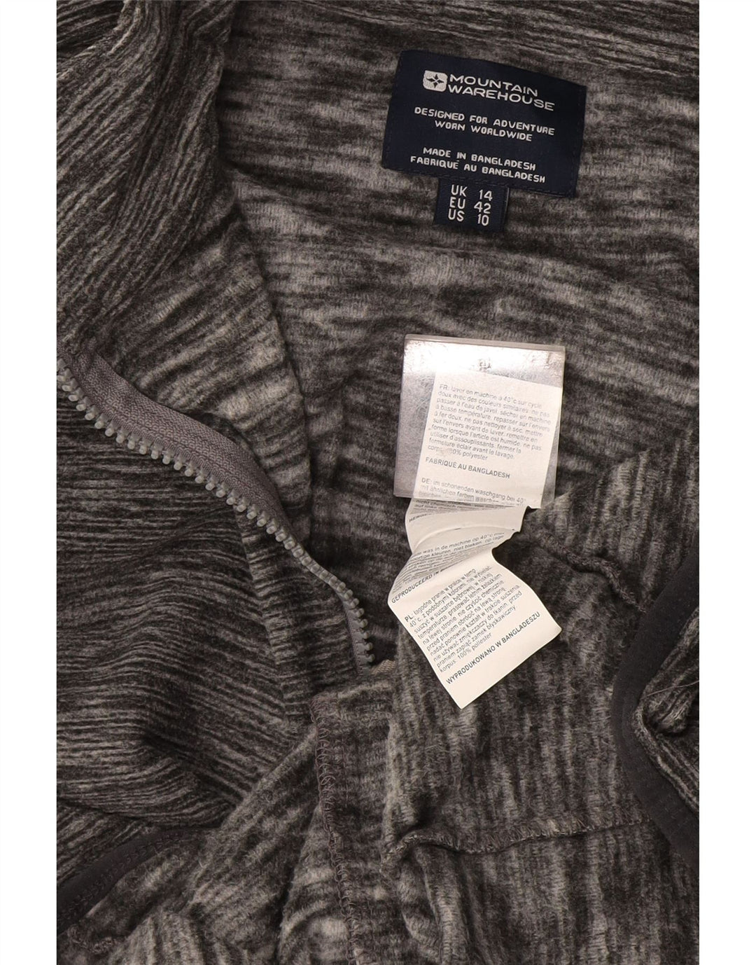 Mountain Warehouse Γυναικείο Fleece Jacket UK 14 Large Grey Flecked Polyester
