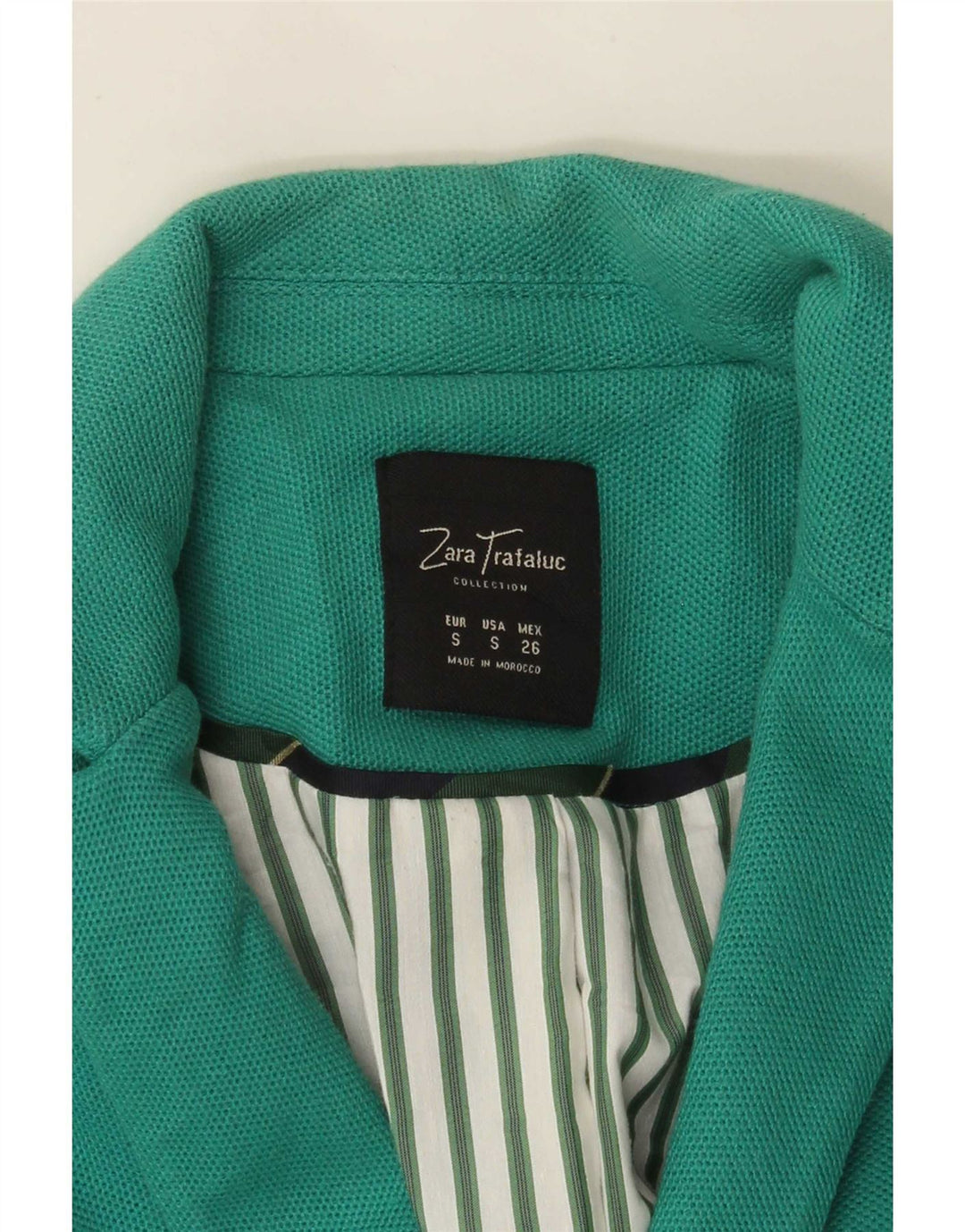 Zara Γυναικείο Μπουφάν blazer Crop 2 Button UK 10 Small Blue