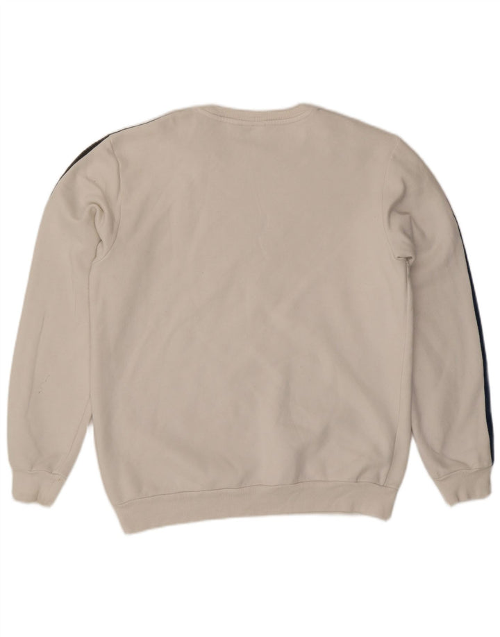 Ανδρικό φούτερ Adidas Jumper, μεσαίο λευκό βαμβακερό