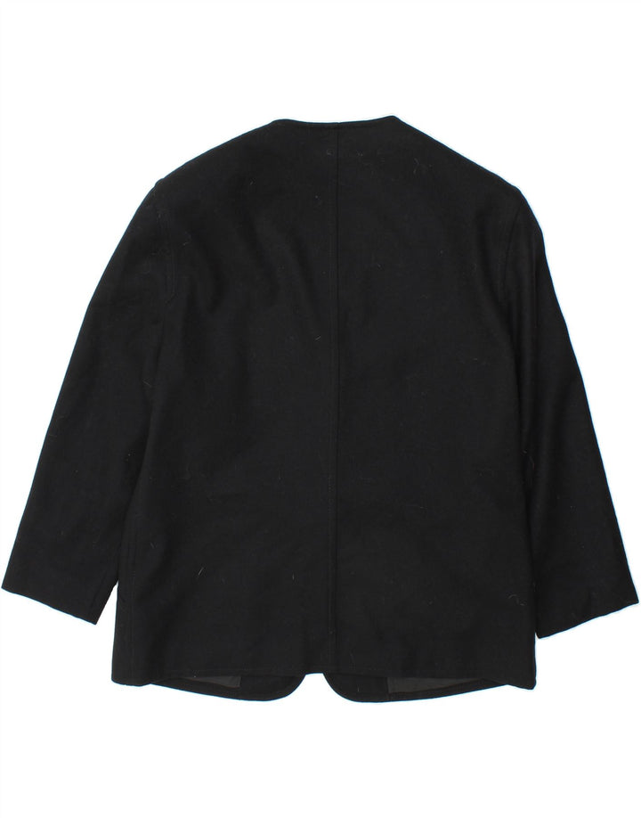 LAURA BIAGIOTTI Womens 1 Button Blazer Jacket IT 50 XL Black Viscose Vintage Laura Biagiotti and Second-Hand Laura Biagiotti from Messina Hembry 