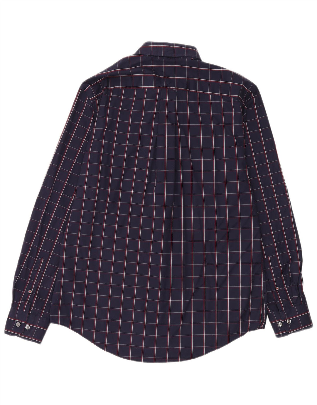 Ανδρικό πουκάμισο Tommy Hilfiger Large Navy Blue Check Cotton