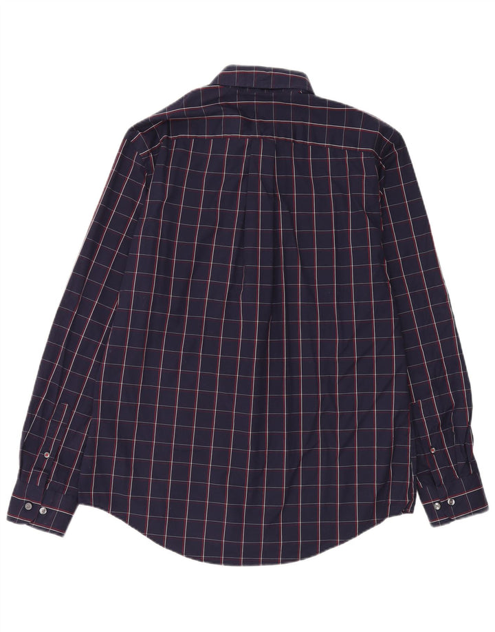 Ανδρικό πουκάμισο Tommy Hilfiger Large Navy Blue Check Cotton
