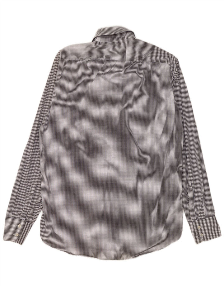 Ανδρικό πουκάμισο Hugo Boss 39 15 1/2 Μεσαίο μπλε βαμβακερό Gingham