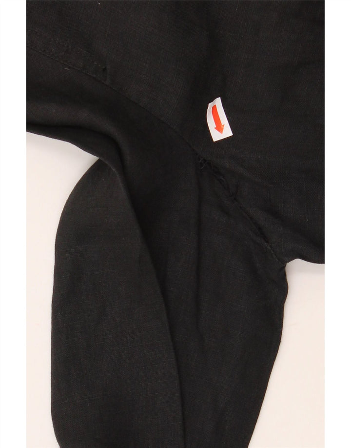 LUISA SPAGNOLI Γυναικείο πουκάμισο Oversized Μπλούζα UK 10 Small Black Flax