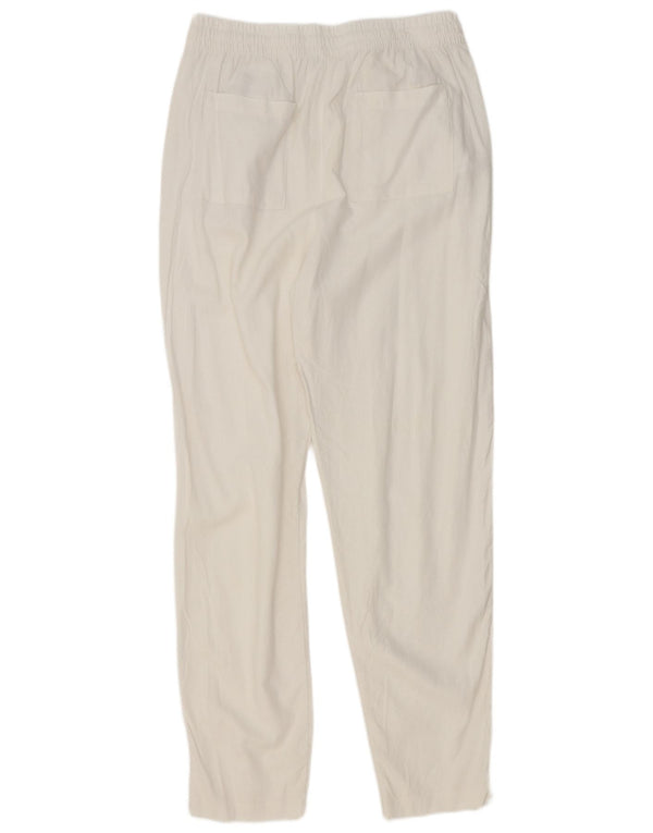 Marks & Spencer Γυναικεία κωνικό παντελόνι Chino UK 14 Large W32 L31 White