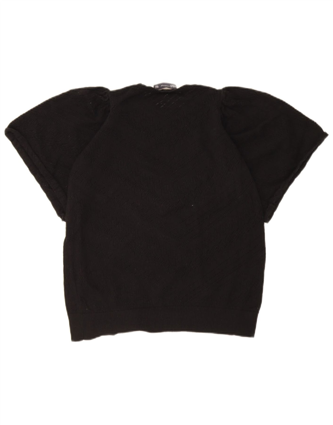 Marks & Spencer Γυναικείο πουλόβερ με λαιμόκοψη UK 10 Small Black Geometric