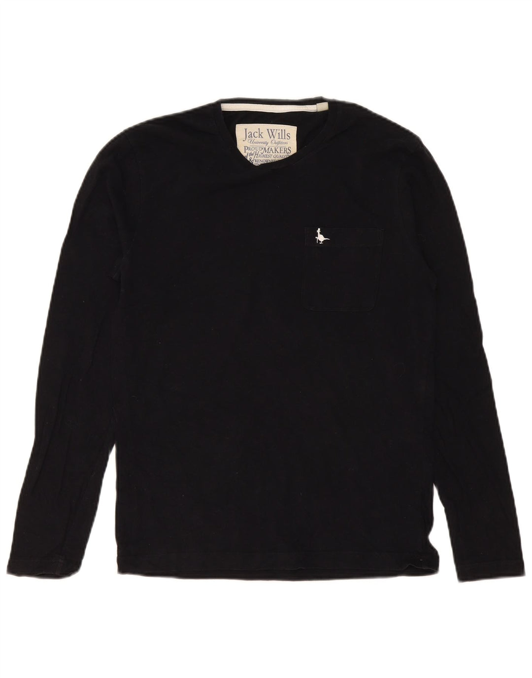 Jack Wills Ανδρικό μακρυμάνικο μπλουζάκι XS μαύρο βαμβακερό