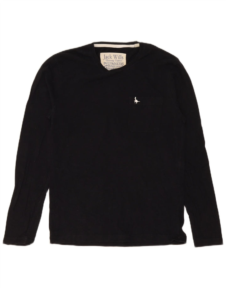 Jack Wills Ανδρικό μακρυμάνικο μπλουζάκι XS μαύρο βαμβακερό