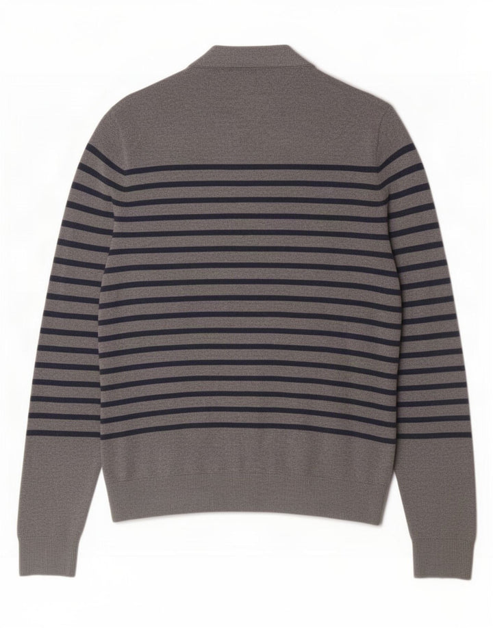 Ανδρική ζακέτα Tommy Hilfiger, Βαμβακερό μεσαίο γκρι ριγέ