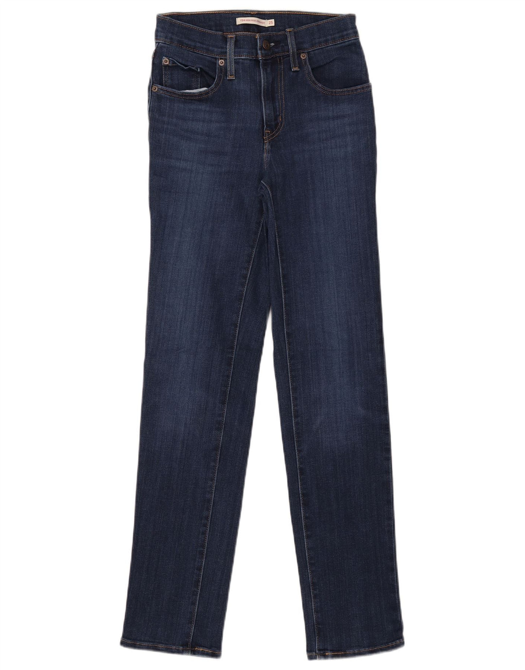 Levi's γυναικείο 724 ψηλό ίσιο τζιν W25 L32 Navy Blue Cotton