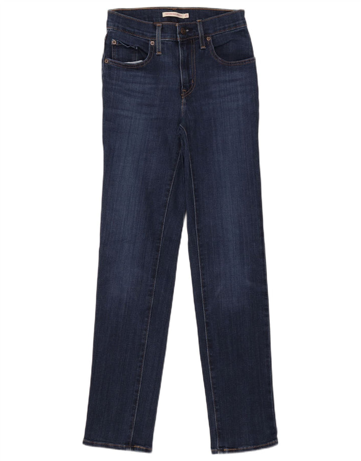 Levi's γυναικείο 724 ψηλό ίσιο τζιν W25 L32 Navy Blue Cotton