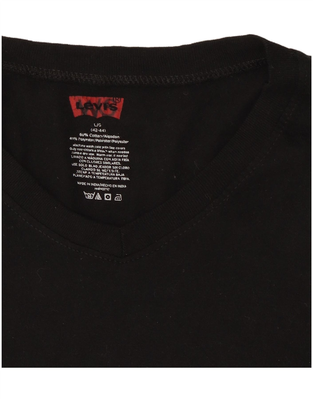 Γυναικείο T-Shirt Levi's Top EU 42/44 μεγάλο μαύρο βαμβακερό