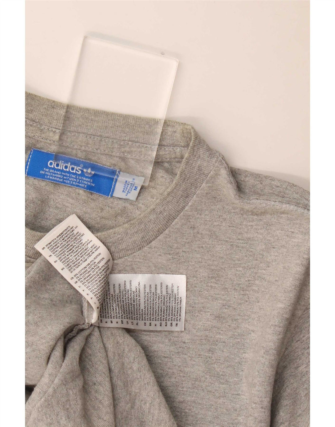 Ανδρικό γραφικό T-Shirt Adidas Top Μεσαίο γκρι βαμβακερό