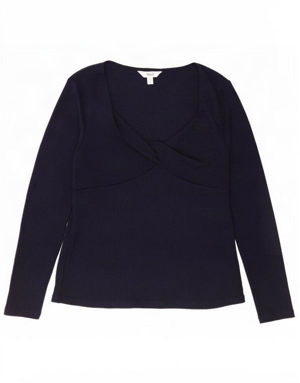 Γυναικεία μακρυμάνικη μπλούζα Marks & Spencer Top UK 16 Large Navy Blue