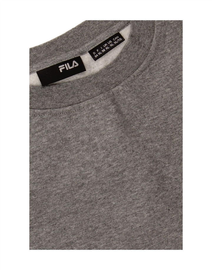 FILA Mens Sweatshirt Jumper XL Grey Cotton Vintage Fila and Second-Hand Fila from Messina Hembry 