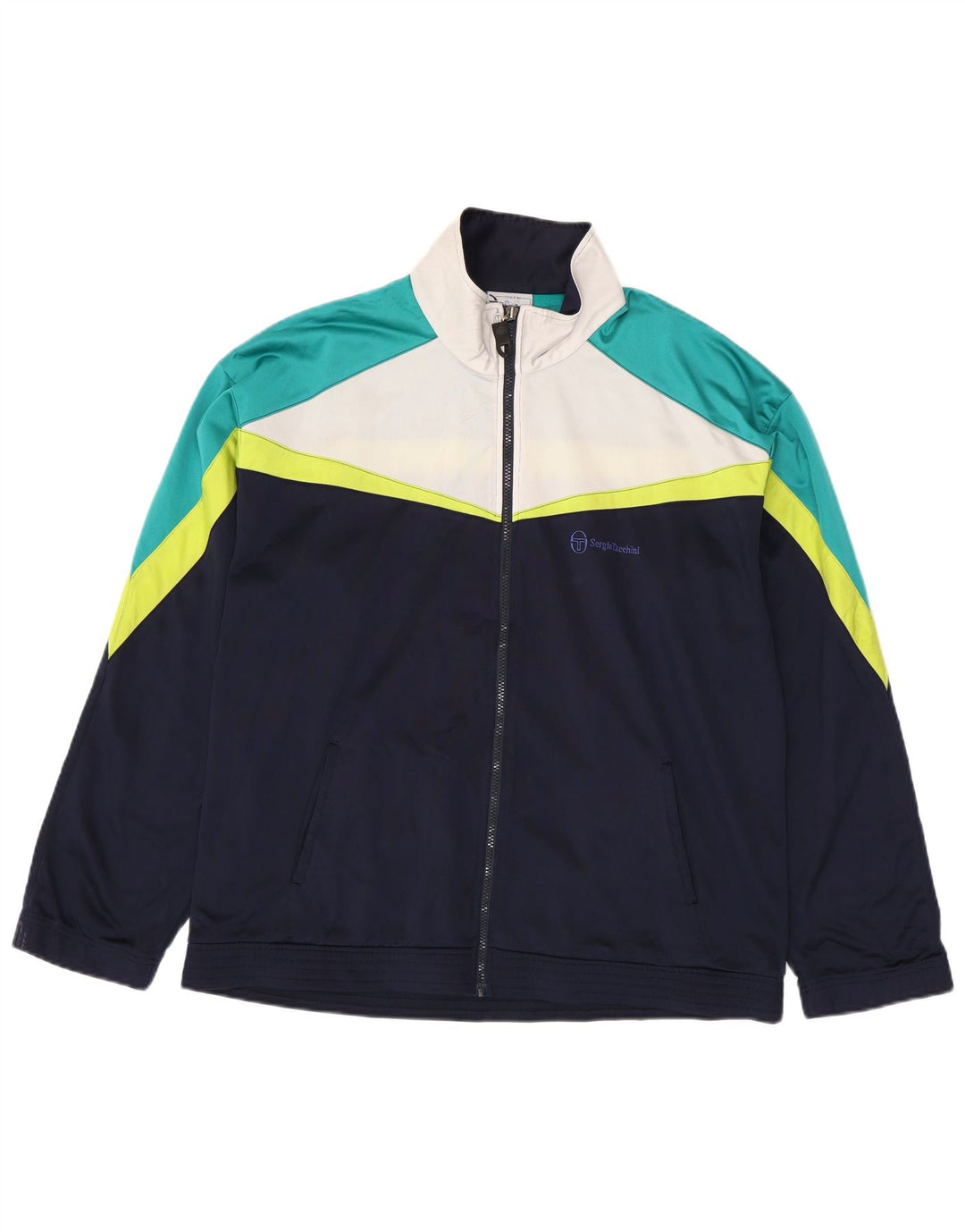 Ανδρική φόρμα Sergio Tacchini Top Jacket XL Navy Blue Colourblock