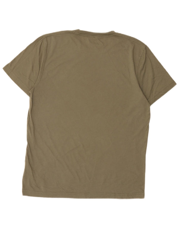 Ανδρικό T-Shirt Abercrombie & Fitch Τοπ μεγάλο χακί βαμβακερό