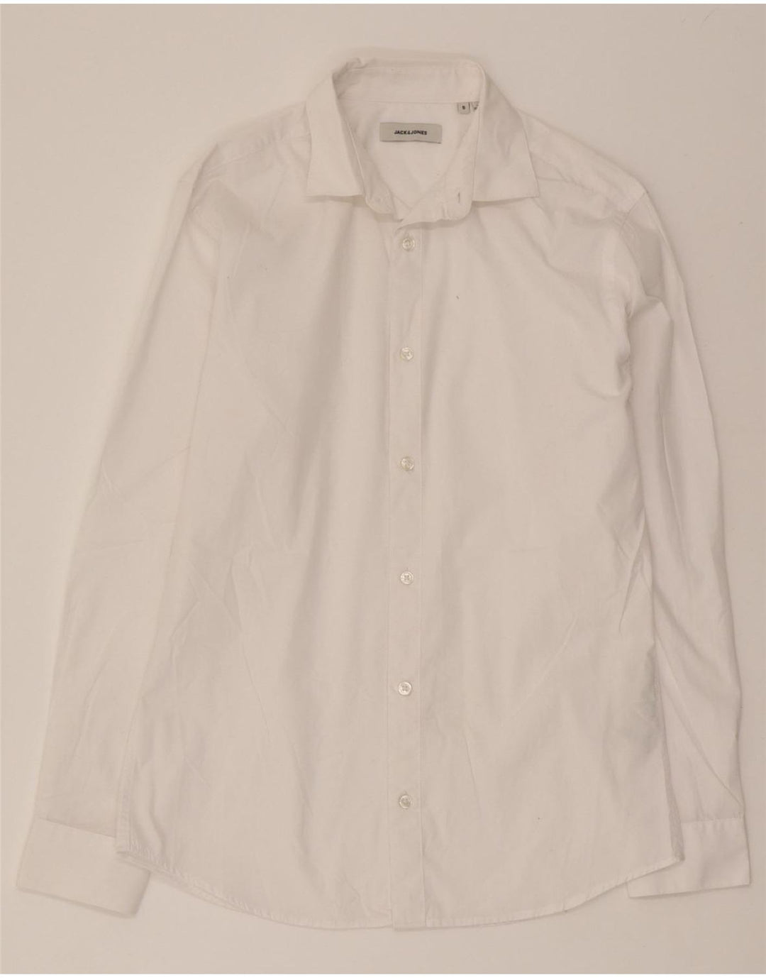 JACK & JONES Mens Shirt Small White Cotton Vintage Jack & Jones and Second-Hand Jack & Jones from Messina Hembry 
