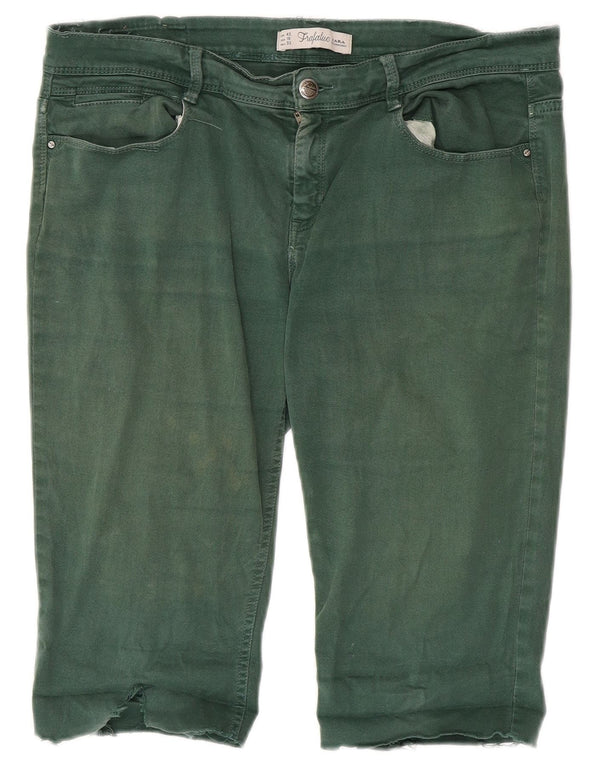 Zara Γυναικείο τζιν βερμούδα Trafaluc βερμούδα EU 42 Large W32 Πράσινο
