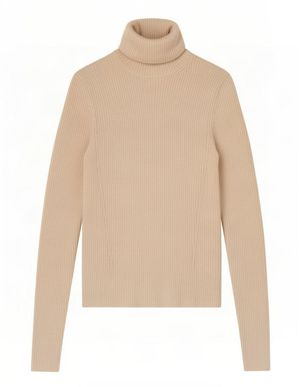 Zara γυναικείο πουλόβερ με ρολό λαιμόκοψη UK 8 Small Off White Viscose