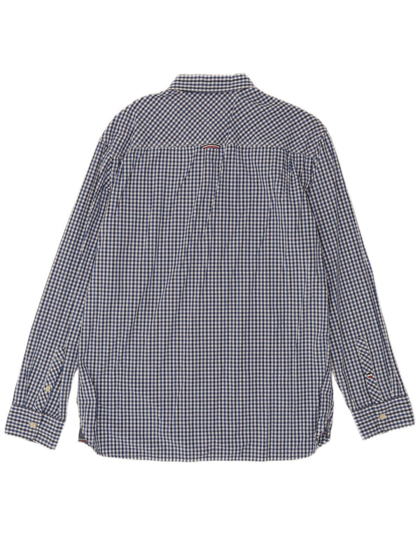 Tommy Hilfiger Ανδρικό πουκάμισο με κανονική εφαρμογή XL Blue Gingham Cotton