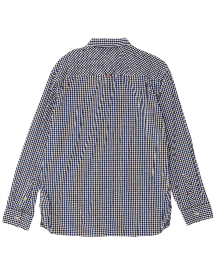 Tommy Hilfiger Ανδρικό πουκάμισο με κανονική εφαρμογή XL Blue Gingham Cotton