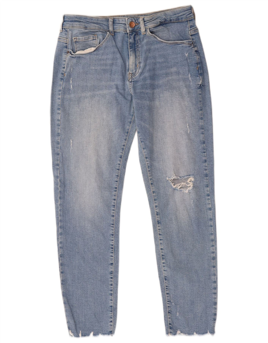 Zara Γυναικείο τζιν κουρεμένο τζιν EU 40 Medium W30 L25 Μπλε βαμβακερό
