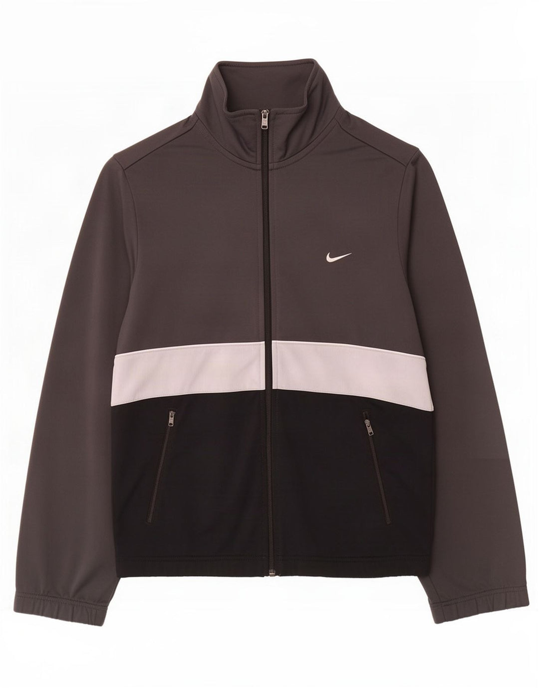 Ανδρική αθλητική φόρμα Nike Μπουφάν με μικρό γκρι χρώμα από πολυεστέρα