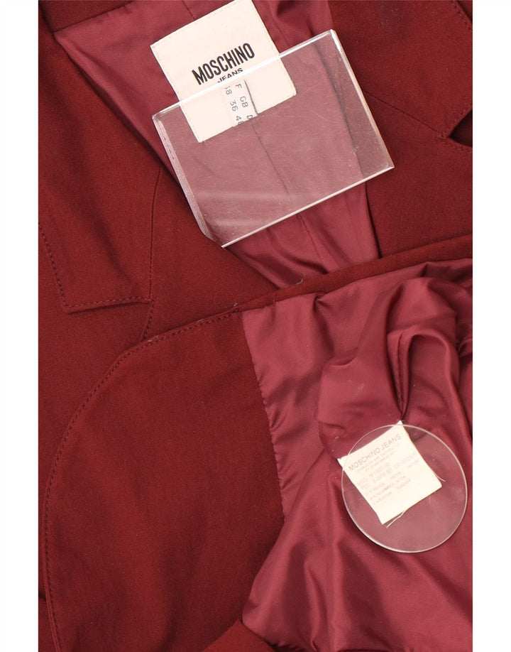 Moschino Ανδρικό σακάκι σακάκι με 3 κουμπιά UK 36 Small Maroon Viscose