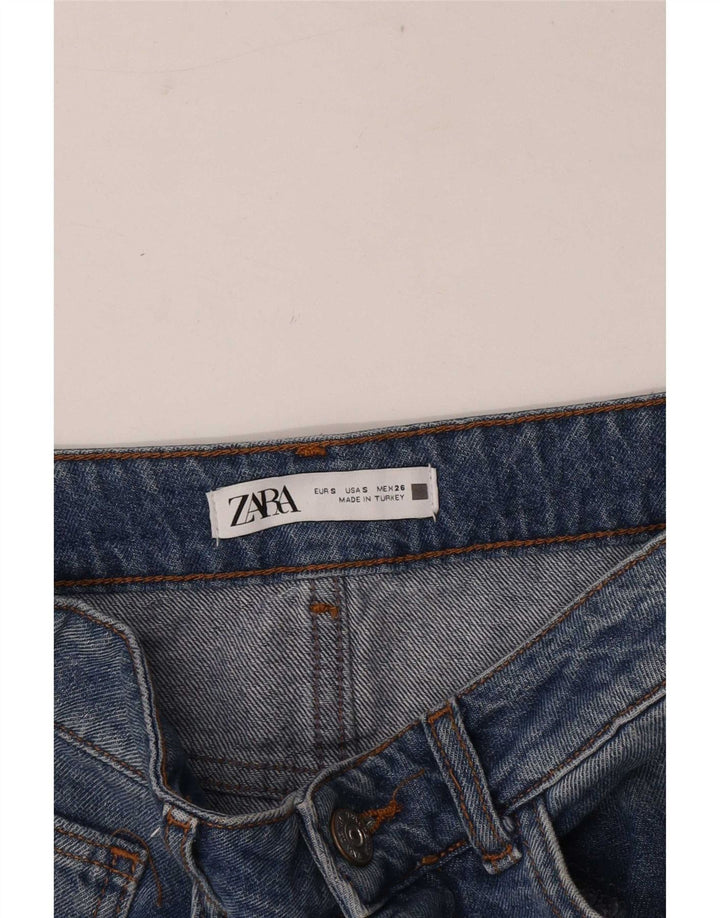 Zara Γυναικεία Maxi Τζιν Φούστα Μικρή W26 Μπλε